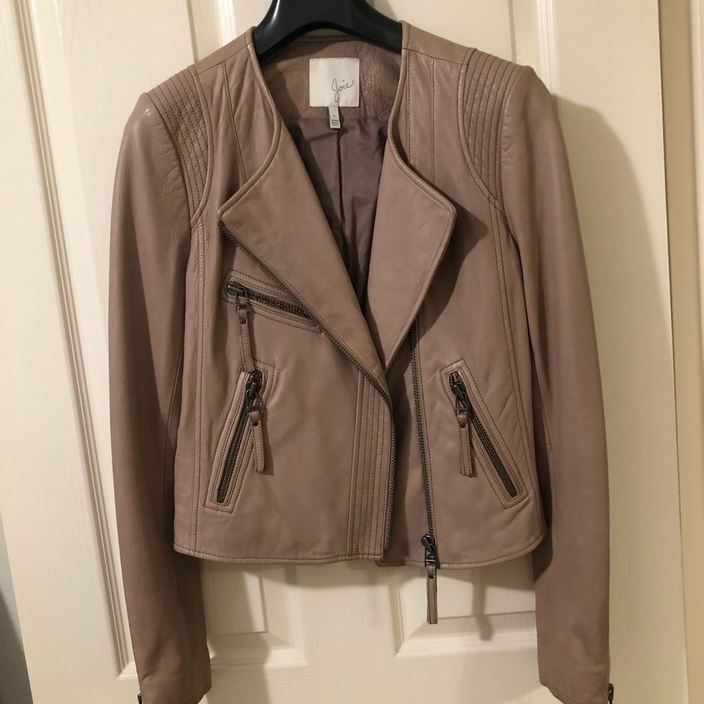 Joie Taupe Leather Jacket